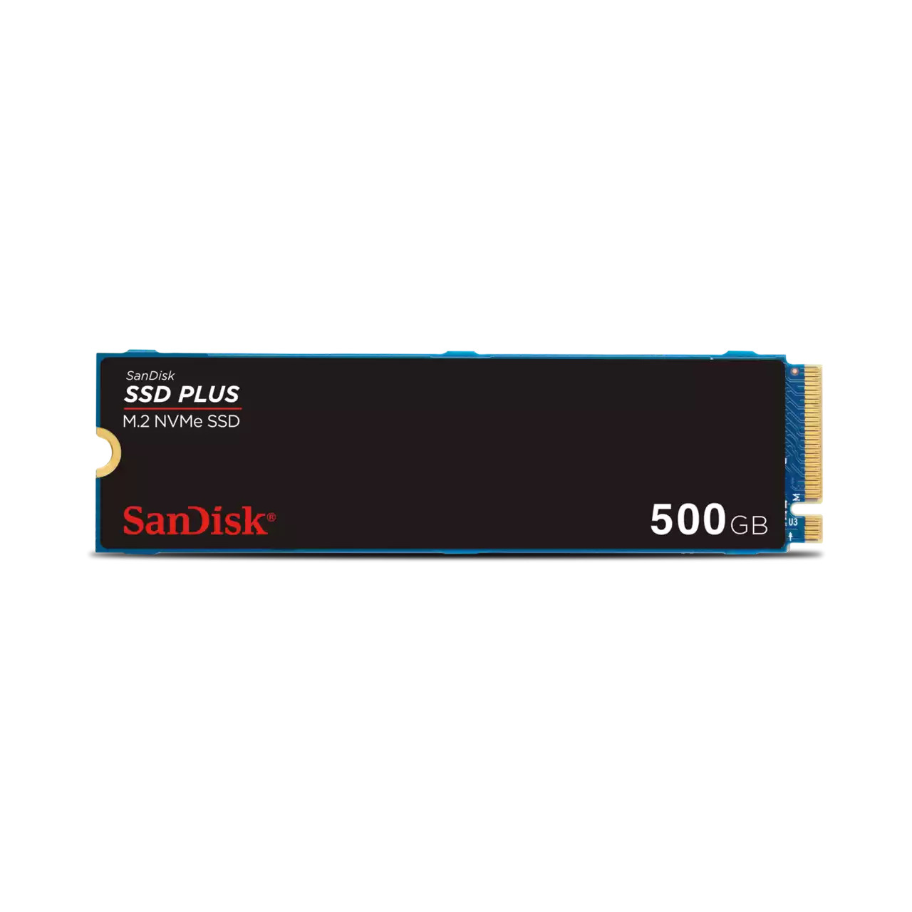 SanDisk SSD PLUS M.2 NVMe 500GB – PCIe Gen3 x4, hasta 2400MB/s, Formato 2280, Alta Velocidad y Rendimiento para PC y Laptop