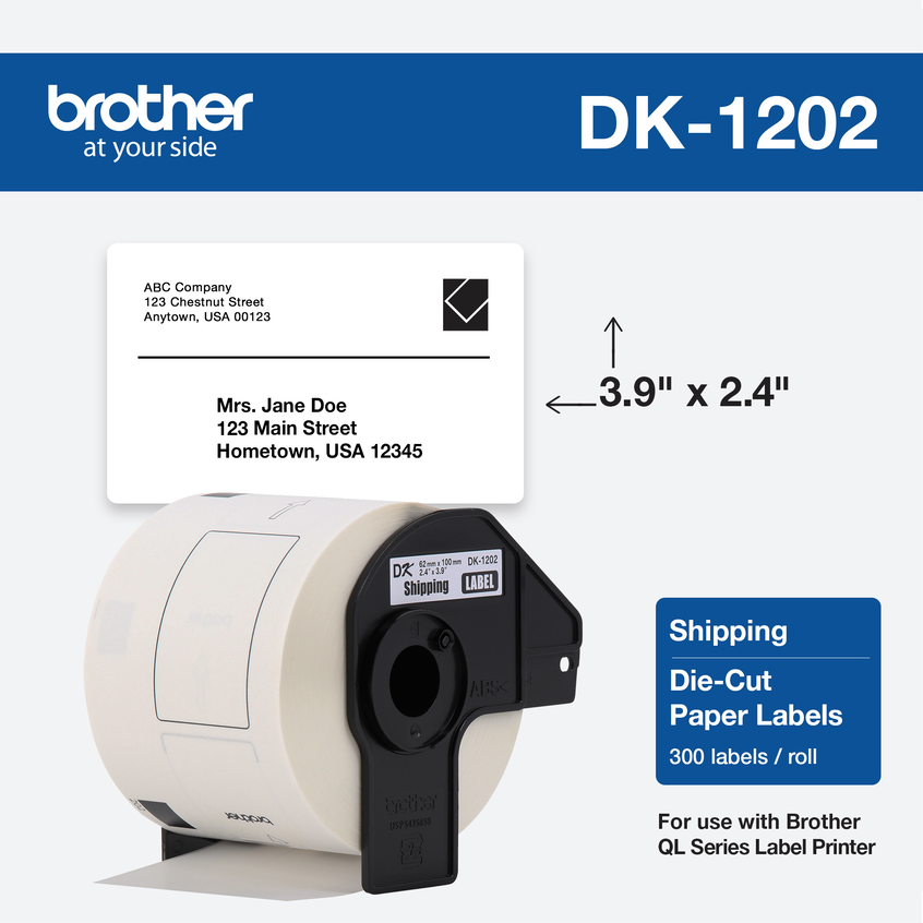 SHIPPING PAPER LABEL BROTHER DK1202 (300 LABELS) - SMART BUSINESS