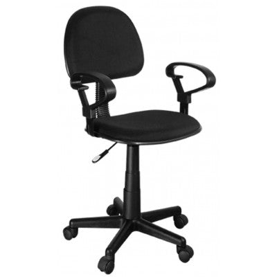 SILLA DE OFICINA NEGRA QZY - H4 CON REPOSABRAZOS CONFORTABLE Y DISEÑO ERGONÓMICO PARA USO DIARIO QZY-H4 BLACK - SMART BUSINESS