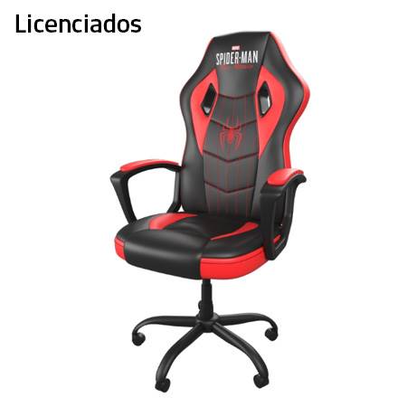 SILLA GAMING XTECH C/RESPALDO ALTO SPIDERMAN MAX.120KG BLACK/RED (XTF - MC100SM) XTF-MC100SM - SMART BUSINESS