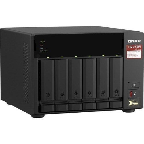 Sistema de almacenamiento NAS QNAP TS-673A-8G - 6 x Total de compartimientos - 5GB Flash Memory Capacity - AMD Ryzen Quad-core (4 Core) 2.20GHz - 8GB RAM - DDR4 SDRAM Torre - 0 x HDD Instalado - SMART BUSINESS