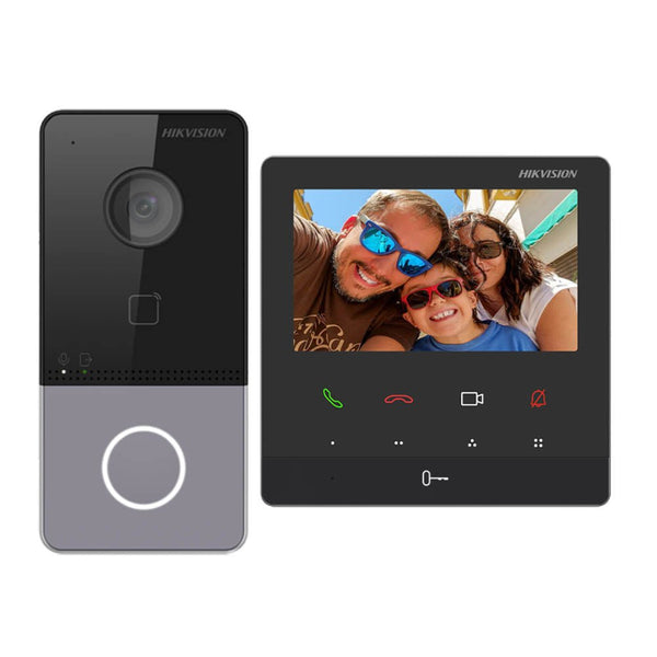 SISTEMA DE VIDEO INTERFÓNICO HIKVISION DS - KIS606 - P CON MONITOR LCD Y FUNCIONES DE CONTROL DE ACCESO INTEGRADO DS-KIS606-P - SMART BUSINESS