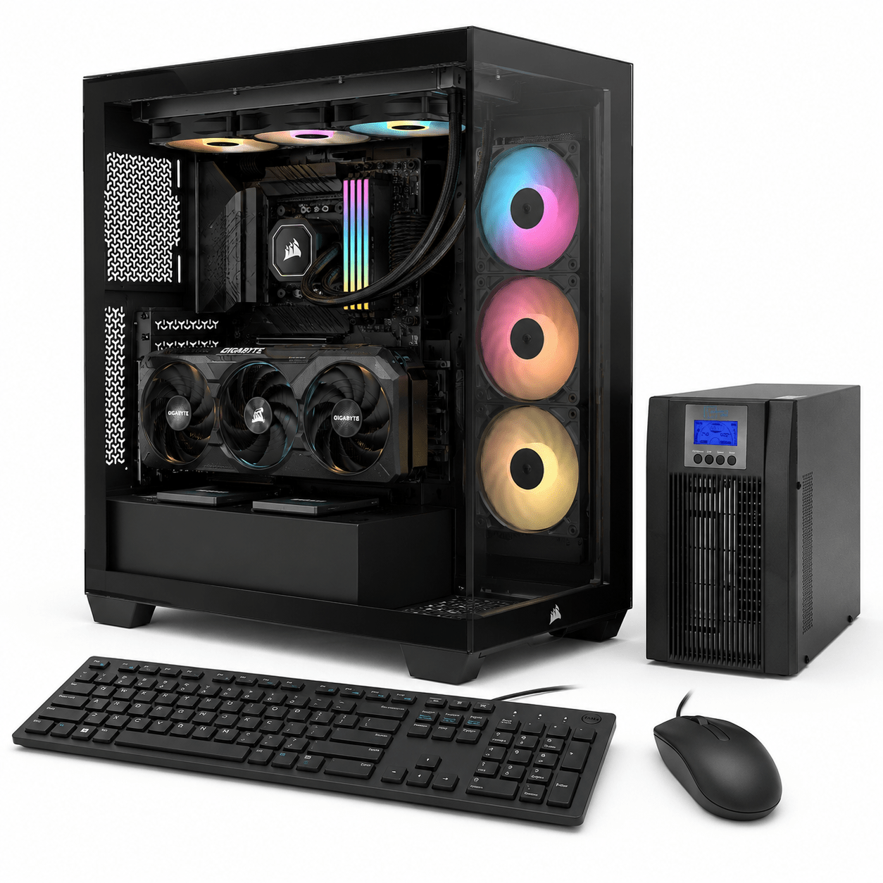 PC Workstation Extreme - Core i9 14900KF - RTX 5070 Ti 16GB GDDR7 - 64GB RAM DDR5 6000MHz - 3TB SSD NVMe Gen4 - Placa Z790 Wi-Fi 6E - Refrigeración Líquida 360mm - Fuente 1000W ATX 3.1 - Chasis Cristal Templado - UPS On-Line 2000VA de Smart Business | first_variant_option_1 — Envío inmediato