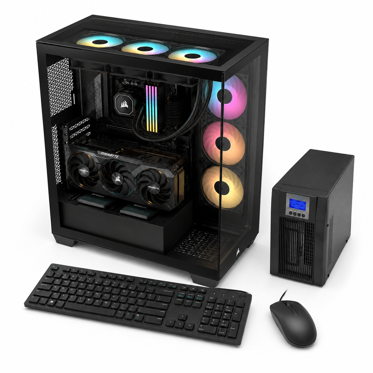 PC Workstation Extreme - Core i9 14900KF - RTX 5070 Ti 16GB GDDR7 - 64GB RAM DDR5 6000MHz - 3TB SSD NVMe Gen4 - Placa Z790 Wi-Fi 6E - Refrigeración Líquida 360mm - Fuente 1000W ATX 3.1 - Chasis Cristal Templado - UPS On-Line 2000VA de Smart Business | first_variant_option_1 — Envío inmediato