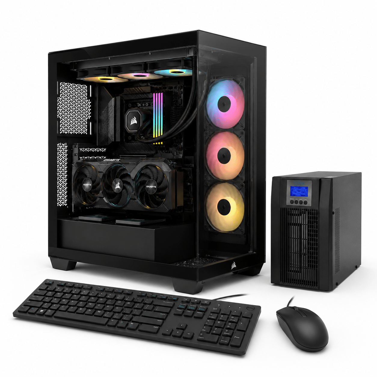 PC Workstation Extreme - Core i9 14900KF - RTX 5070 Ti 16GB GDDR7 - 64GB RAM DDR5 6000MHz - 3TB SSD NVMe Gen4 - Placa Z790 Wi-Fi 6E - Refrigeración Líquida 360mm - Fuente 1000W ATX 3.1 - Chasis Cristal Templado - UPS On-Line 2000VA de Smart Business | first_variant_option_1 — Envío inmediato