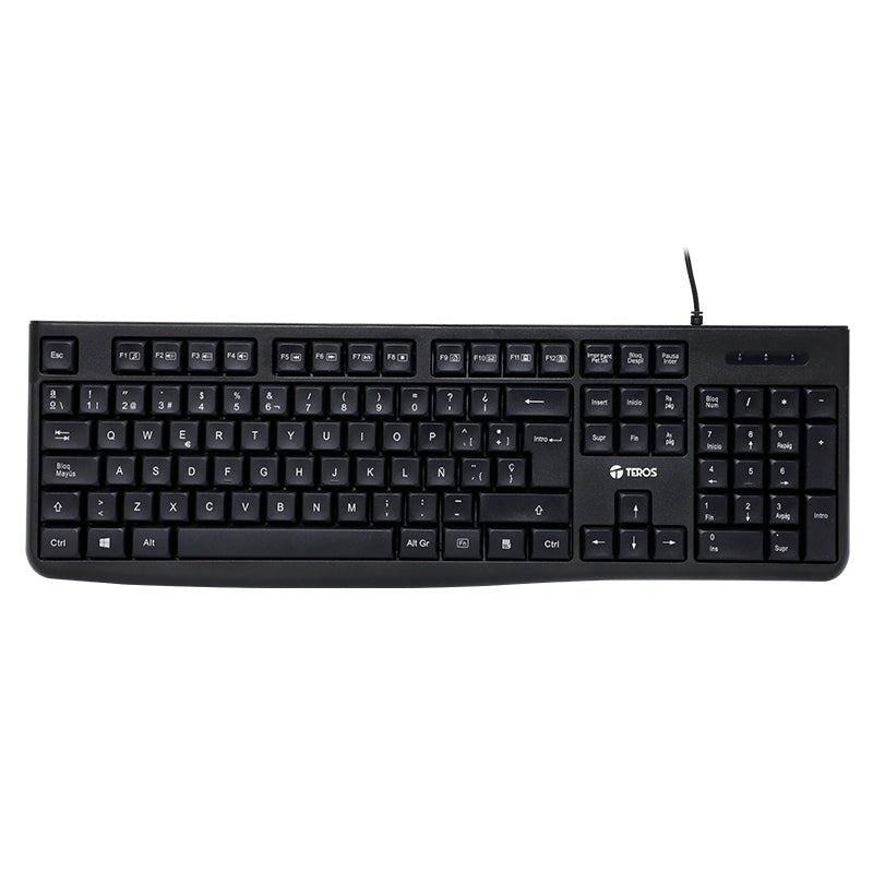 TECLADO MULTIMEDIA TEROS, TE-4067S,USB 2.0, NEGRO - SMART BUSINESS