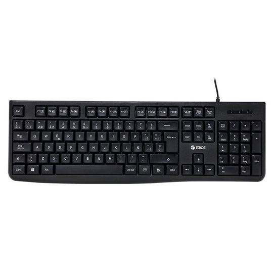 TECLADO MULTIMEDIA TEROS, TE-4067S,USB 2.0, NEGRO - SMART BUSINESS