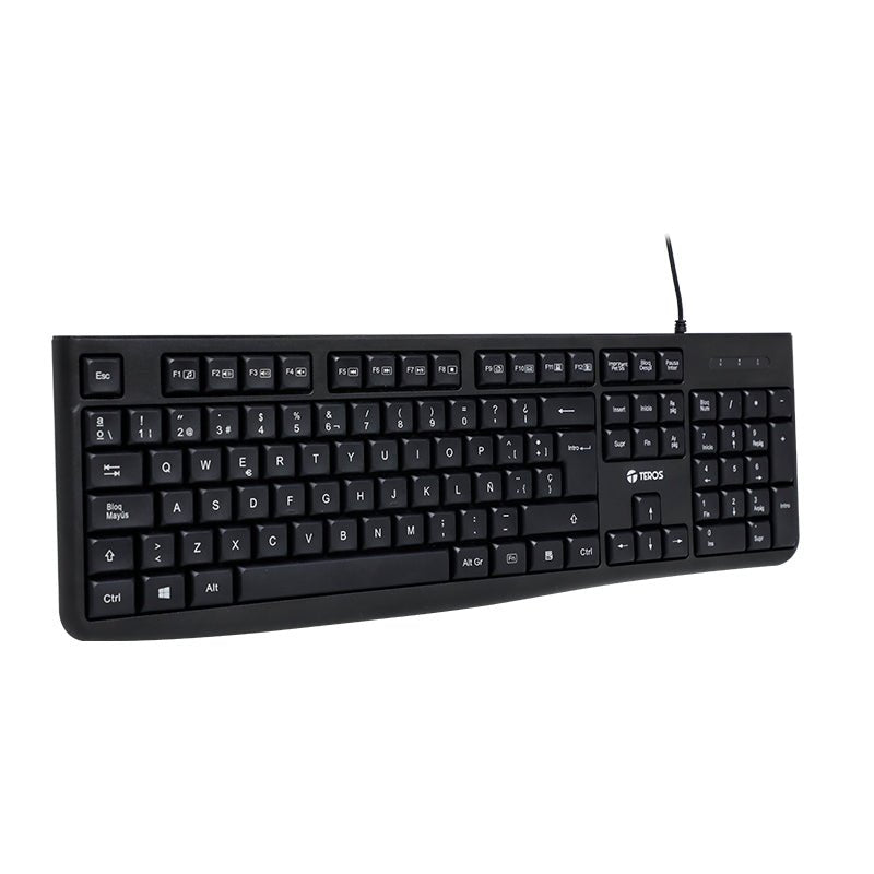 TECLADO MULTIMEDIA TEROS, TE-4067S,USB 2.0, NEGRO - SMART BUSINESS