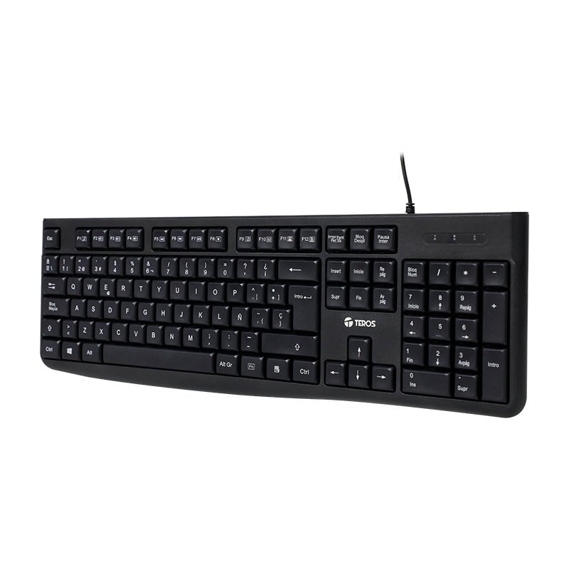 TECLADO MULTIMEDIA TEROS, TE-4067S,USB 2.0, NEGRO - SMART BUSINESS