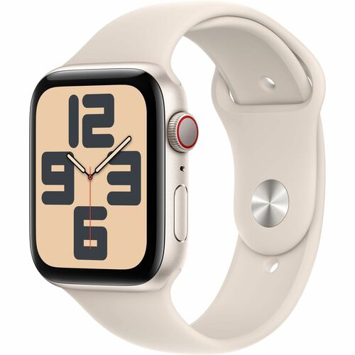 SMART WATCH APPLE WATCH SE 44MM ALUMINIO STARLIGHT BLUETOOTH GPS SENSOR CARDÍACO OLED PANTALLA 32GB BAT 18HRS MXEV3BE/A - SMART BUSINESS