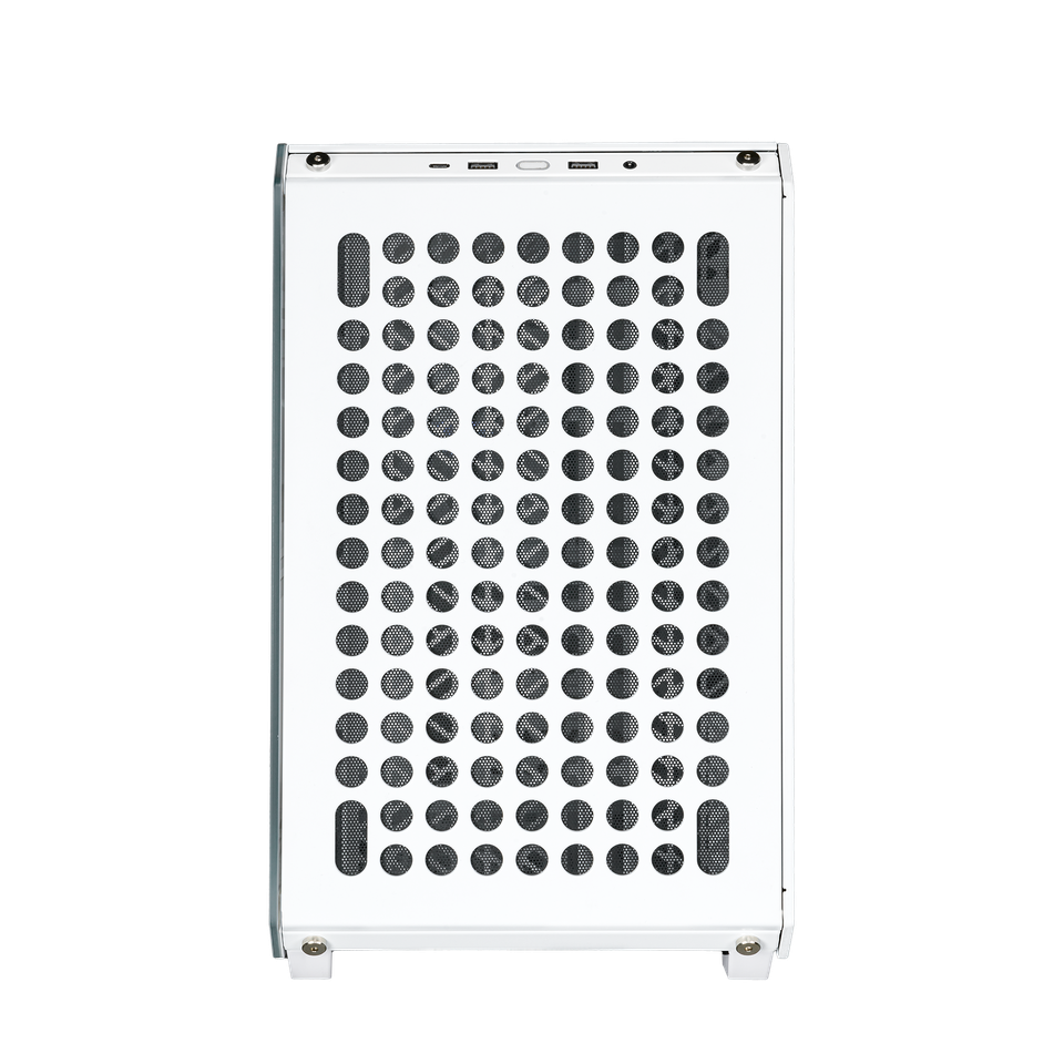 Gabinete Cooler Master QUBE 500 Flatpack con Ventana Midi-Tower, ATX/EATX/ITX/Micro-ATX, USB 3.0, sin Fuente, 1 Ventilador Instalado, Blanco