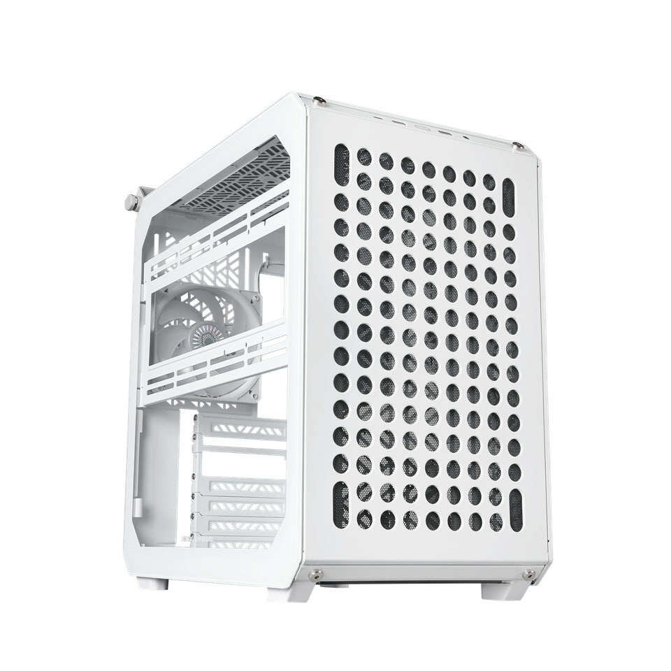 Gabinete Cooler Master QUBE 500 Flatpack con Ventana Midi-Tower, ATX/EATX/ITX/Micro-ATX, USB 3.0, sin Fuente, 1 Ventilador Instalado, Blanco