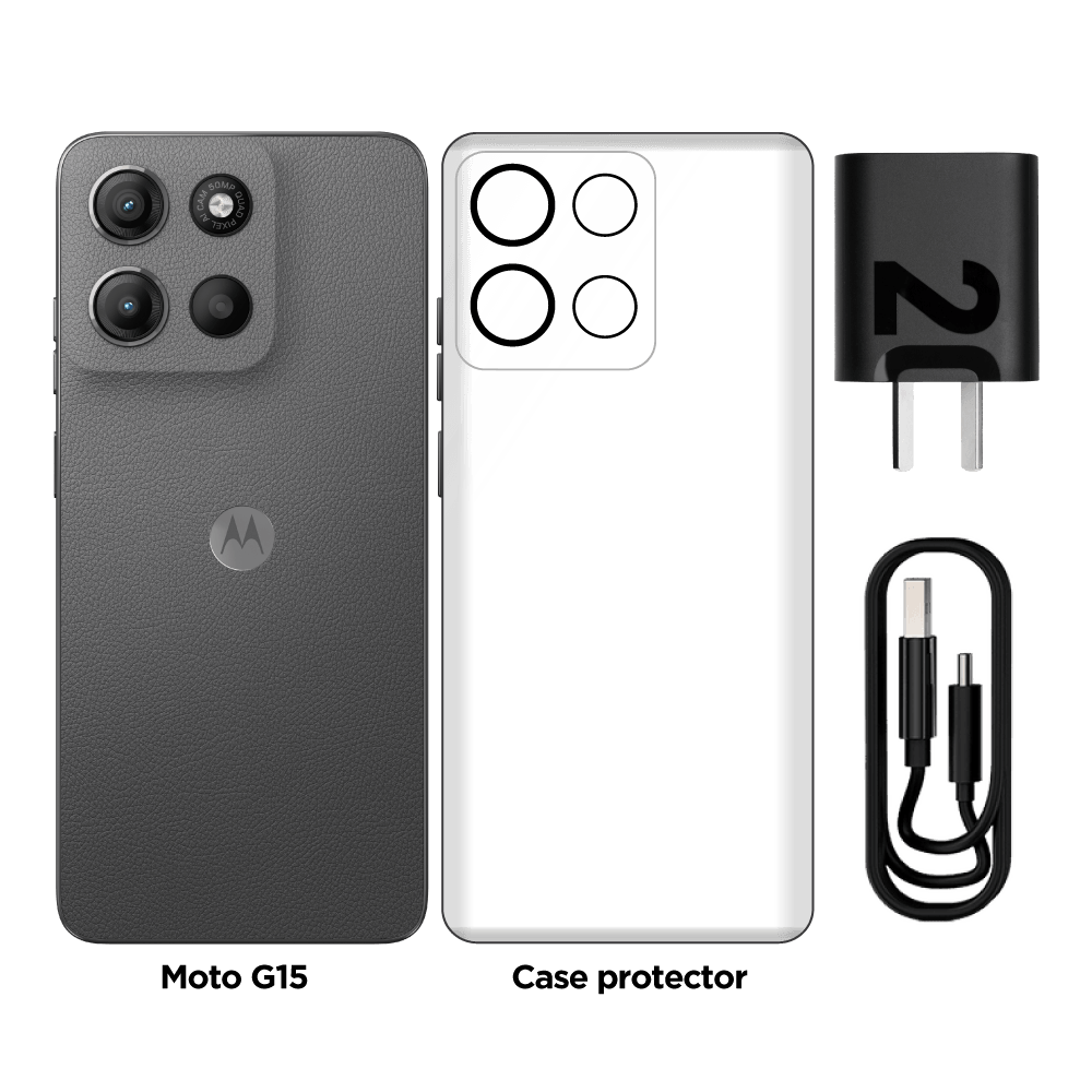 SMARTPHONE MOTOROLA MOTO G15, PANTALLA: 6.7"/LCD/FHD+/60HZ, SO: ANDROID 15, COLOR GRIS XT2521-2 - SMART BUSINESS