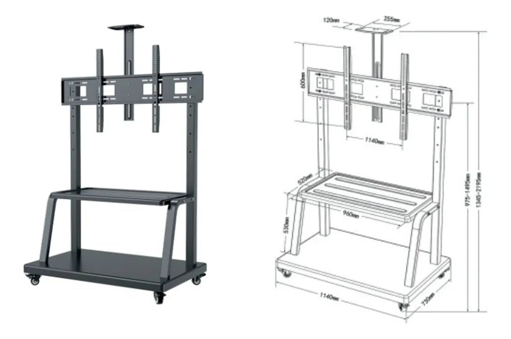 SOPORTE PARA PROYECTOR FD2100 AJUSTABLE CON ALTURA REGULABLE Y ROTACIÓN 360 GRADOS FD2100 - SMART BUSINESS