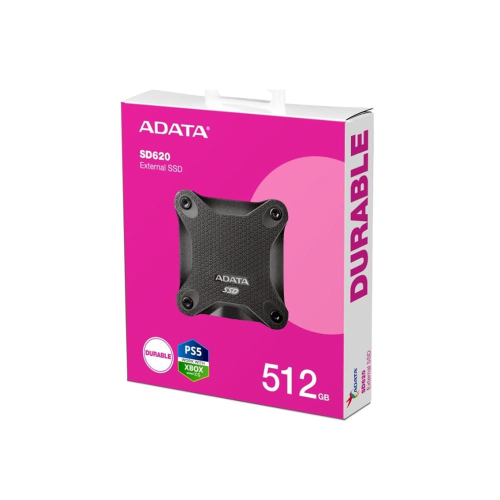 SSD Externo Adata SD620, 512GB, USB 3.2, Negro - SMART BUSINESS