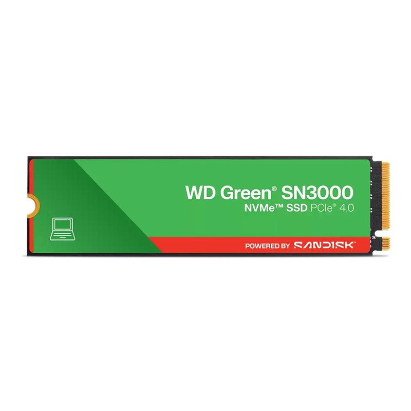 SSD INTERNO WD GREEN SN3000 1 TB (WDS100T4G0E) PCIE GEN4 NVME M.2 2280 – VELOCIDAD HASTA 5 000 MB/S, QLC, IDEAL PARA PC Y LAPTOPS WDS100T4G0E - SMART BUSINESS