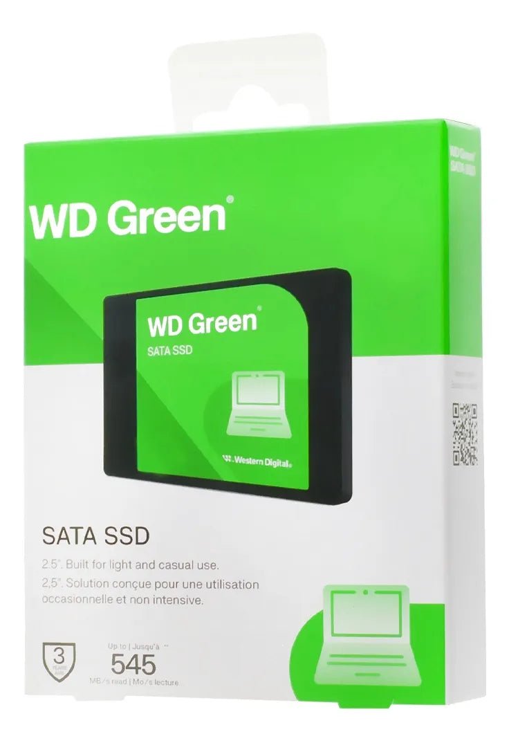 SSD WD Green 250 GB 2.5″ SATA III 6 Gb/s – 545 MB/s, Eficiencia Energética, Resistente a Golpes, Perfil Delgado 7 mm WDS250G5G0A - SMART BUSINESS
