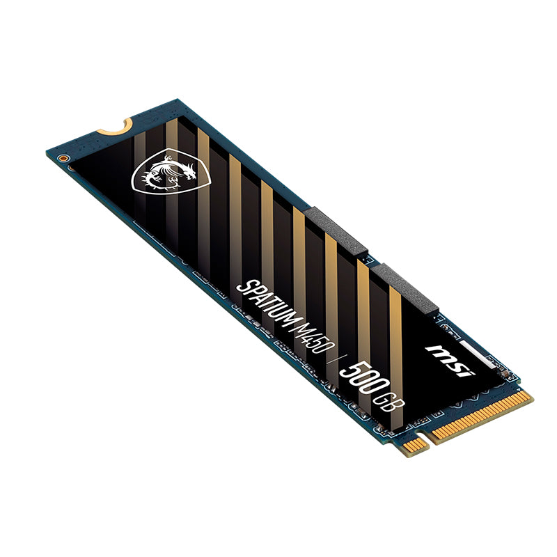 SSD MSI Spatium M450 500GB M.2 NVMe PCIe 4.0 – Alta Velocidad de Lectura/Escritura, Ideal para Gaming y Rendimiento en PC