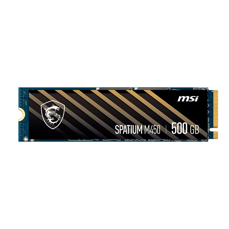 SSD MSI Spatium M450 500GB M.2 NVMe PCIe 4.0 – Alta Velocidad de Lectura/Escritura, Ideal para Gaming y Rendimiento en PC