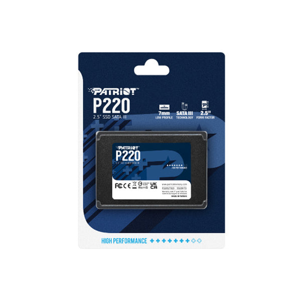 UNIDAD EN ESTADO SOLIDO PATRIOT P220 1TB SATA III 6.0 GB/S 2.5" 7MM ALTA VELOCIDAD Y RENDIMIENTO