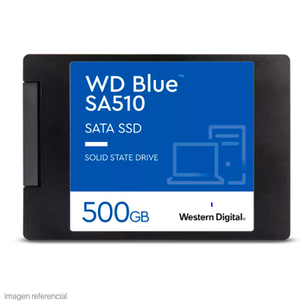 WD BLUE SA510 WDS500G3B0A – SSD INTERNO 500 GB • SATA III 2.5" • VELOCIDAD DE LECTURA HASTA 560 MB/S • CONFIABLE Y EFICIENTE