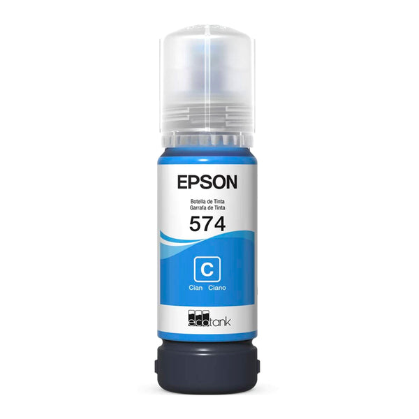 TANQUE DE TINTA EPSON T574 CIAN, 70ML, 7.300 PÁGINAS
