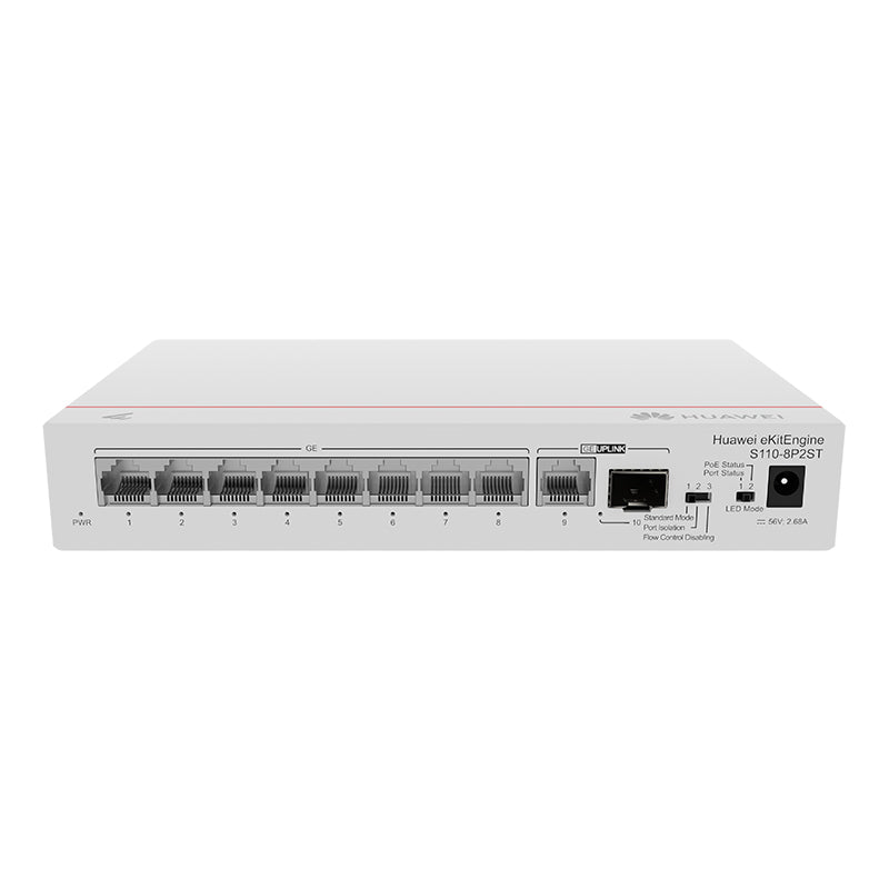 SWITCHES & HUBS HUAWEI SWITCH  EKITENGINE S110-8P2ST, 8 X 10/100/1000BASE-T(POE+) / (POE: 124 W)