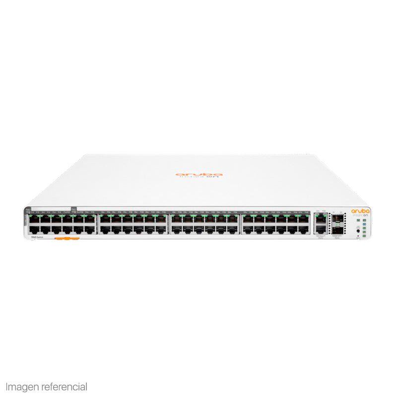 SWITCH ADMINISTRABLE ARUBA INSTANT ON 1960: 48 PUERTOS POE GIGABIT ETHERNET, 2 PUERTOS SFP+, 176 GBIT/S, 16,000 ENTRADAS JL809A - SMART BUSINESS