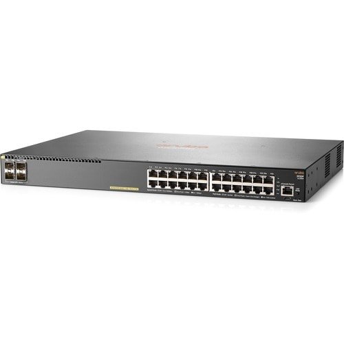 SWITCH ARUBA GIGABIT ETHERNET 2930F, 24 PUERTOS POE+ 10/100/1000MBPS + 4 PUERTOS SFP+, 128 GBIT/S, 32.768 ENTRADAS - ADMINISTRABLE JL255A - SMART BUSINESS