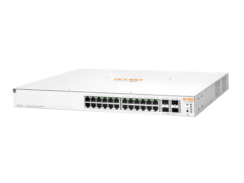SWITCH ARUBA GIGABIT ETHERNET INSTANT ON 1930, 24 PUERTOS POE 10/100/1000MBPS + 4 PUERTOS SFP+, 370W, 128 GBIT/S, 16.000 ENTRADAS - ADMINISTRABLE - SMART BUSINESS