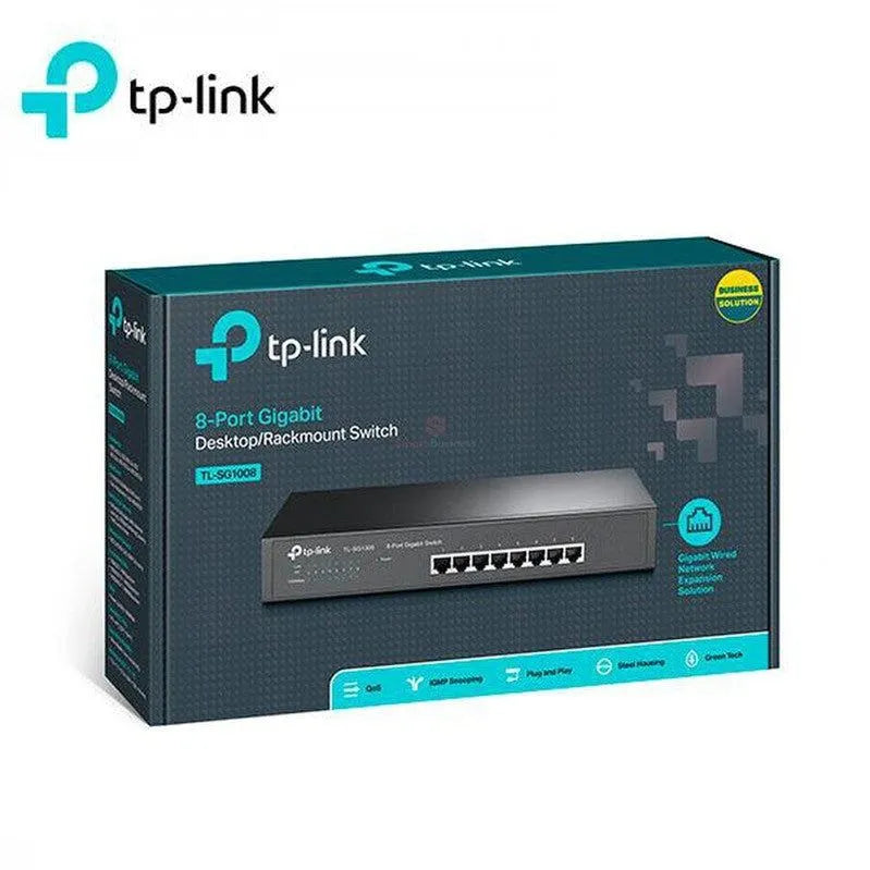 SWITCH TP-LINK TL-SG1008, 8 PUERTOS RJ-45 GBE (10/100/1000MBPS). - SMART BUSINESS