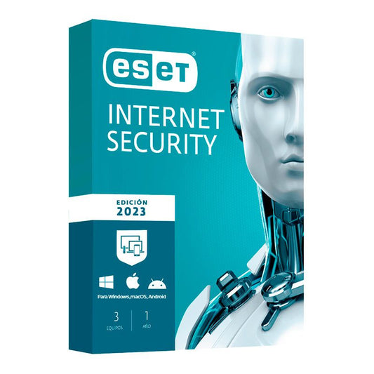 SOFTWARE ESET INTERNET SECURITY EDICION 2023 PARA 3 PCS, LICENCIA 1 AÑO. - SMART BUSINESS
