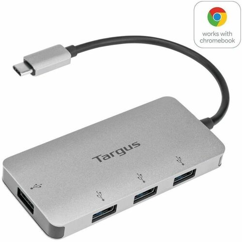 Targus ACH226BT Concentrador USB - USB 3.0 Typo C - 5GB/s - Mouse, Teclado, Disco Duro, Unidad flash - Externo - Plata - 4 Total USB Port(s) - 4 USB 3.0 Port(s) - PC, Mac - SMART BUSINESS