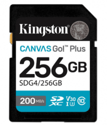 TARJETA DE MEMORIA KINGSTON 256 GB SDXC CLASE 10 UHS - I – ALTA VELOCIDAD PARA GRABACIÓN 4K Y CÁMARAS DSLR SDG4/256GB - SMART BUSINESS