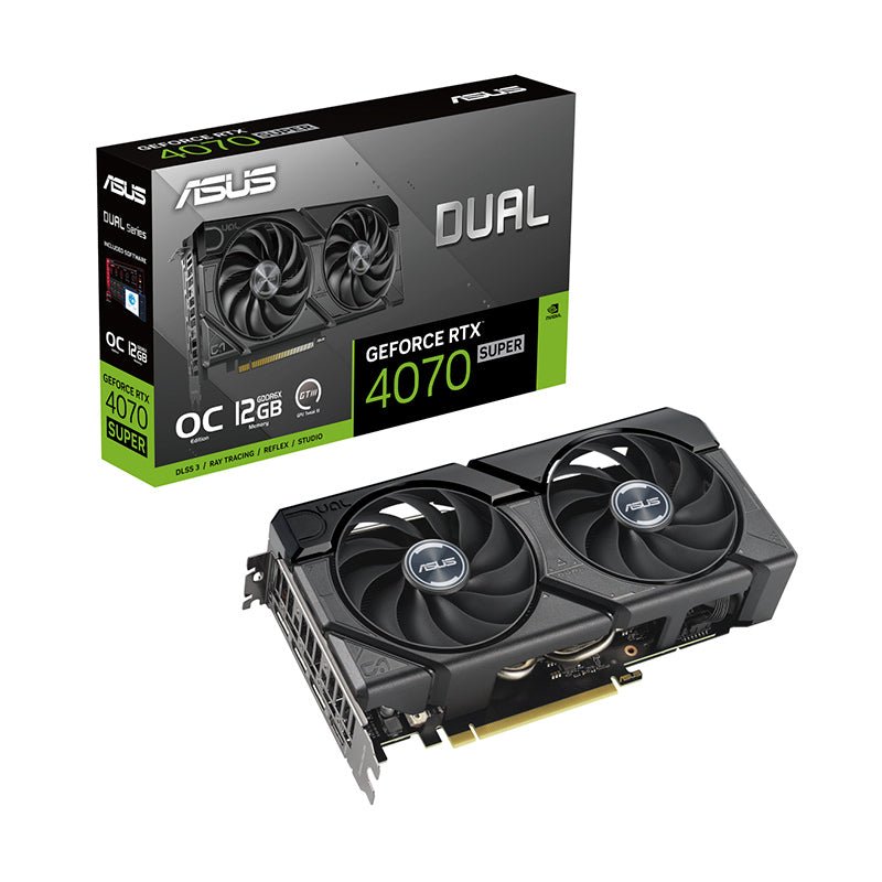 TARJETA DE VIDEO ASUS DUAL GEFORCE RTX 4070 SUPER EVO OC 12GB GDDR6, 1X HDMI, 3X DP. 90YV0KC0-M0AA00 - SMART BUSINESS