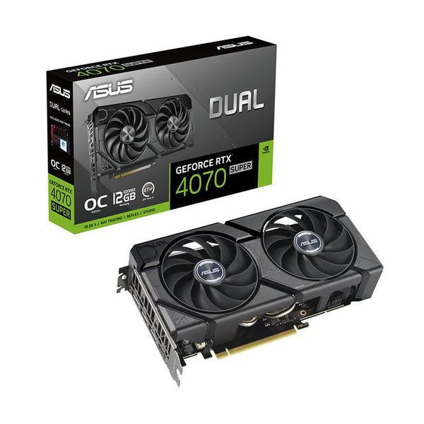 TARJETA DE VIDEO ASUS DUAL GEFORCE RTX 4070 SUPER EVO OC 12GB GDDR6, 1X HDMI, 3X DP. 90YV0KC0-M0AA00 - SMART BUSINESS