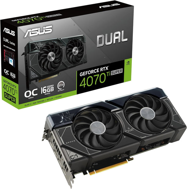 TARJETA DE VIDEO ASUS DUAL-RTX4070TIS-O16G 16GB GDDR6X, PCI-E 4.0 - SMART BUSINESS