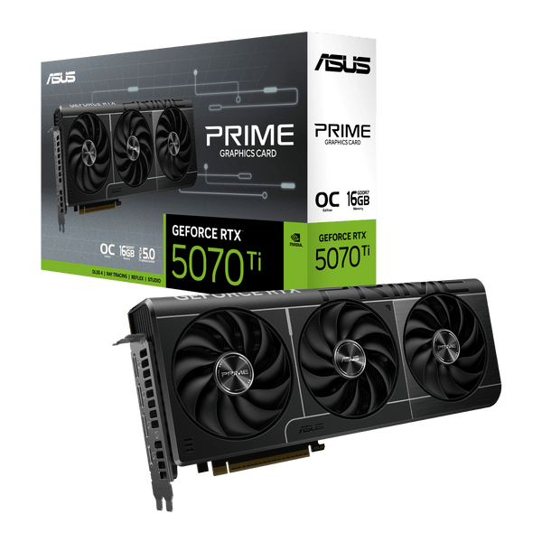 TARJETA DE VIDEO ASUS PRIME - RTX5070TI - O16G, 16GB GDDR7, PCIE 5.0, RAY TRACING, TECNOLOGÍA DLSS PRIME-RTX5070TI-O16G - SMART BUSINESS