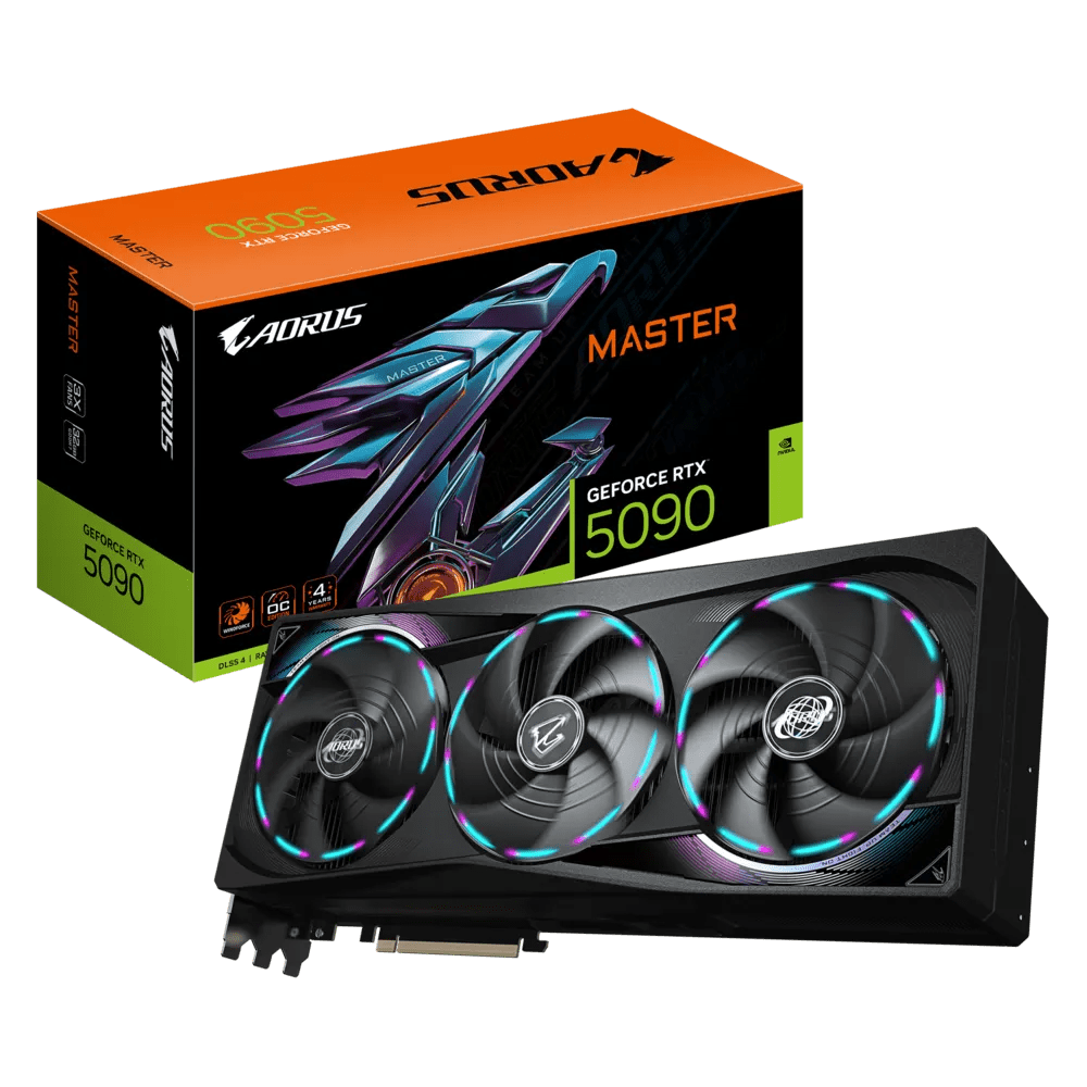 TARJETA DE VIDEO GIGABYTE AORUS RTX 5090 MASTER 32GB GDDR7 PCIE GEN 5.0, ALTO RENDIMIENTO Y TECNOLOGÍA AVANZADA GV-N5090AORUS M-32GD - SMART BUSINESS