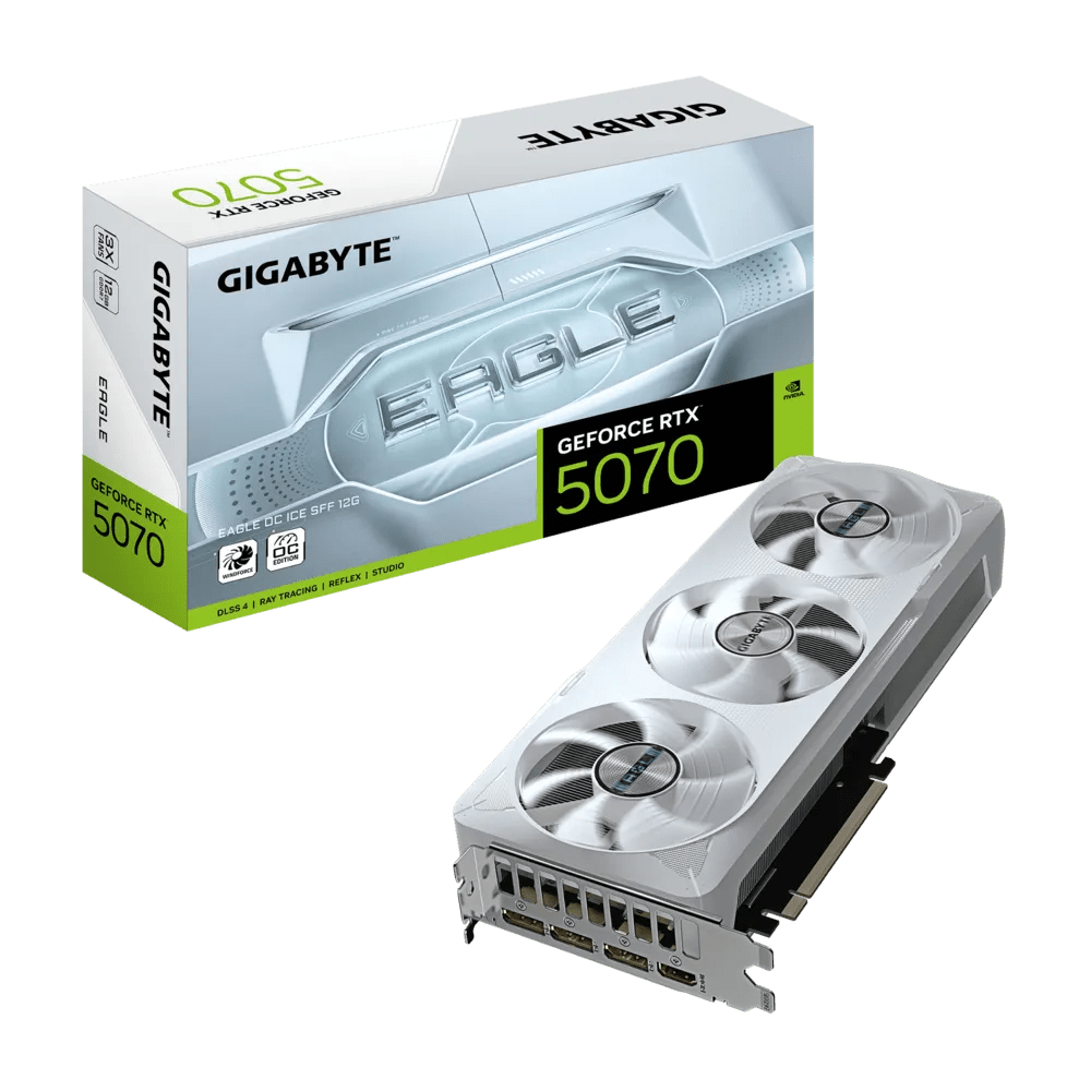 TARJETA DE VIDEO GIGABYTE GEFORCE RTX 5070 EAGLE OC ICE - 12GB GDDR7 PCIE 5.0 SFF GV-N5070EAGLEOC ICE-12GD - SMART BUSINESS