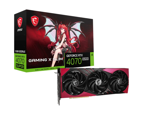 Tarjeta De Video Msi Geforce Rtx 4070 Super 12G Gaming X Slim Mlg, 12Gb Gddr6X, Pci-E Gen4 - SMART BUSINESS