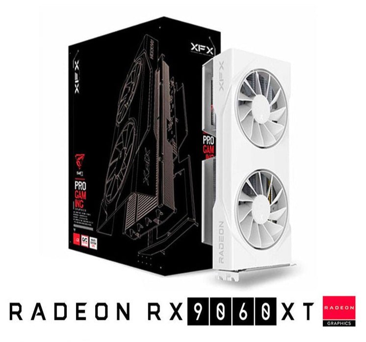 Tarjeta de video XFX Swift AMD Radeon RX 9060 XT OC White Gaming Edition, 8 GB, PCIe5 RX-96TSW8GWQ - SMART BUSINESS