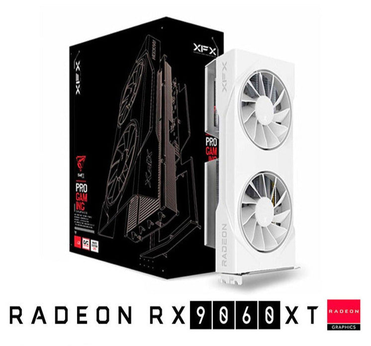 Tarjeta de video XFX Swift AMD Radeon RX 9060 XT OC White Gaming Edition, 8 GB, PCIe5