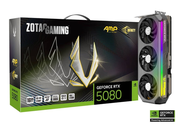 TARJETA DE VIDEO ZOTAC GPU GEFORCE® RTX™ 5080 16G AMP ZT - B50800B - 10P ZT-B50800B-10P - SMART BUSINESS