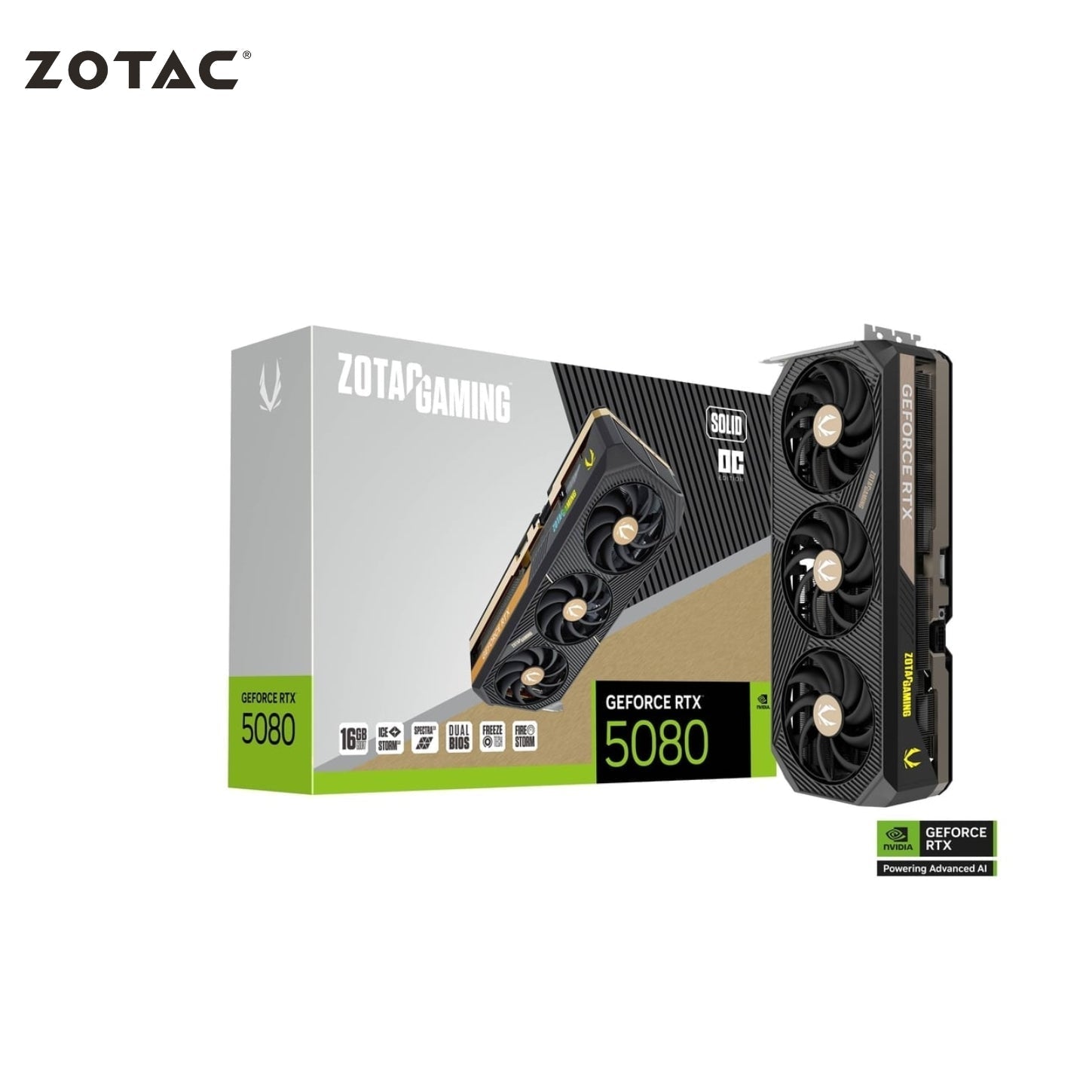 TARJETA DE VIDEO ZOTAC GPU GEFORCE® RTX™ 5080 16G SOLID OC ZT - B50800J - 10P ZT-B50800J-10P - SMART BUSINESS
