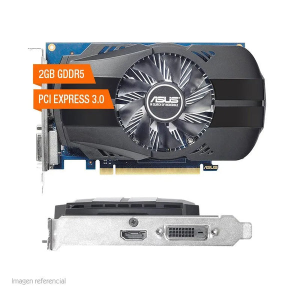 Tarjeta Gráfica Asus Nvidia GeForce GT 1030 de 2GB GDDR5, 64-Bit, PCI-E 3.0, con Conectores HDMI y DVI - SMART BUSINESS