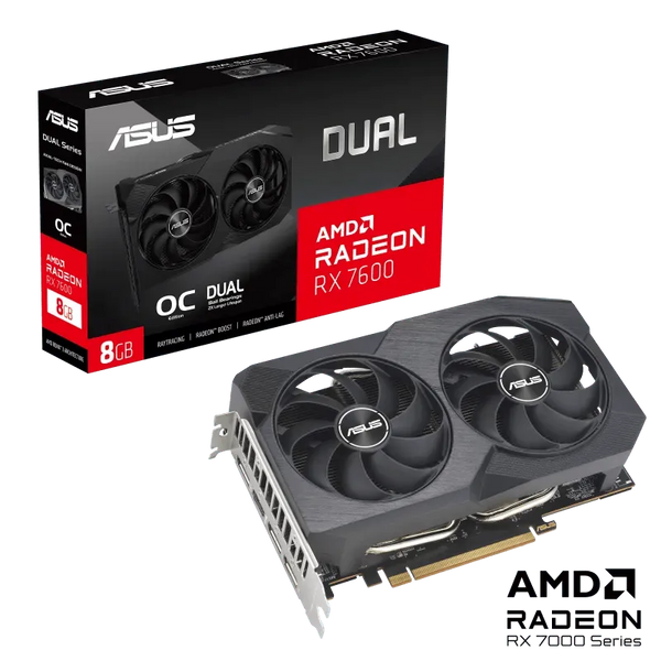 Tarjeta Gráfica Asus Radeon RX 7600 8GB GDDR6 - PCI-E 4.0 - SMART BUSINESS