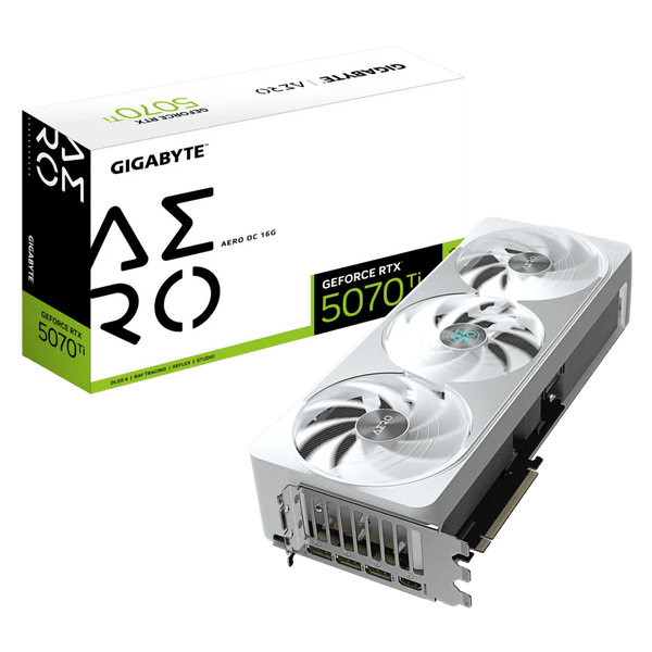 TARJETA GRÁFICA GEFORCE RTX™ 5070 TI AERO OC 16G - RENDIMIENTO SUPERIOR PARA GAMING Y CREACIÓN DE CONTENIDO EN ALTA DEFINICIÓN GV-N507TAERO OC-16GD - SMART BUSINESS