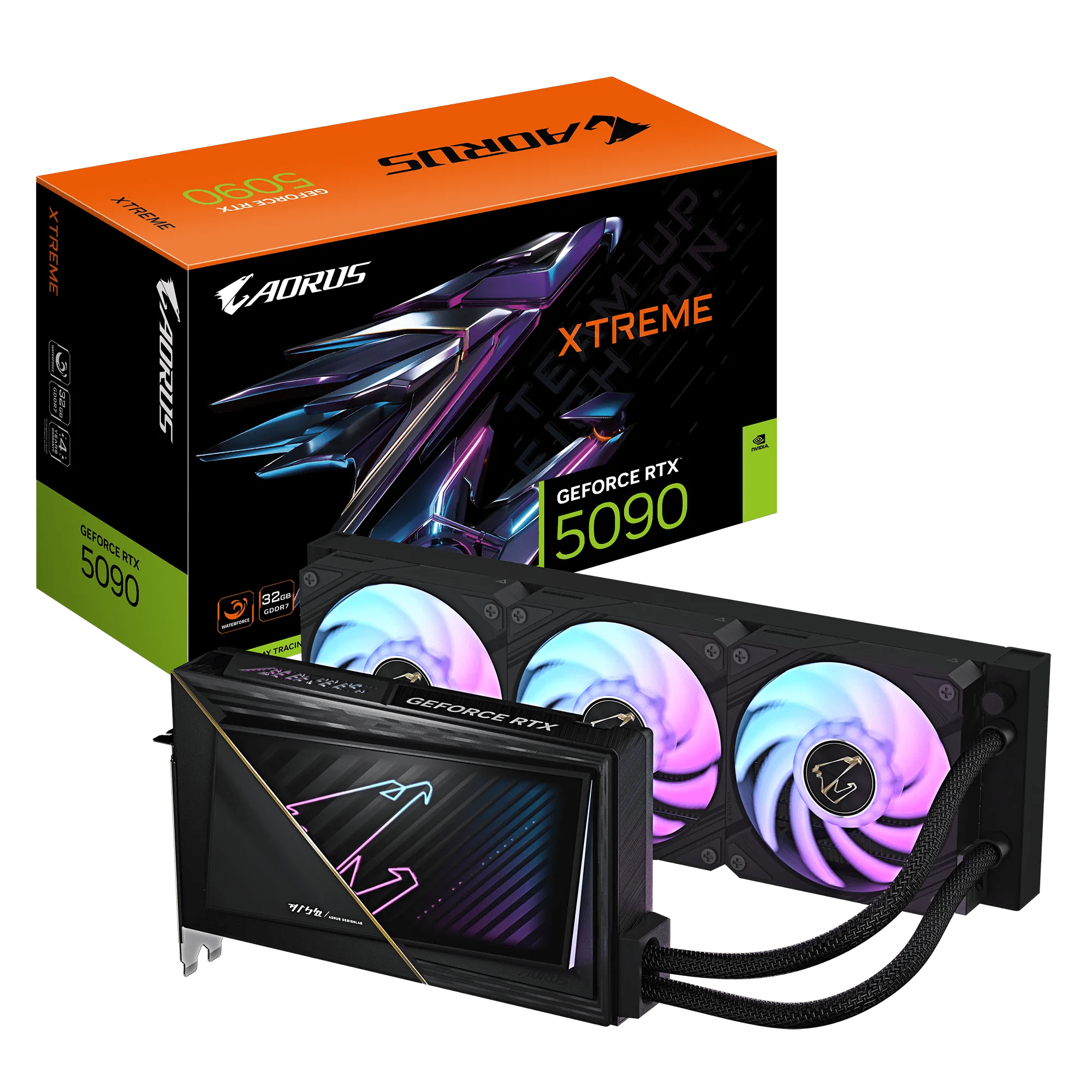 TARJETA GRÁFICA GIGABYTE AORUS GEFORCE RTX 5090 XTREME WATERFORCE 32GB GDDR6X, TECNOLOGÍA DE REFRIGERACIÓN LÍQUIDA AVANZADA GV-N5090AORUSX W-32GD - SMART BUSINESS