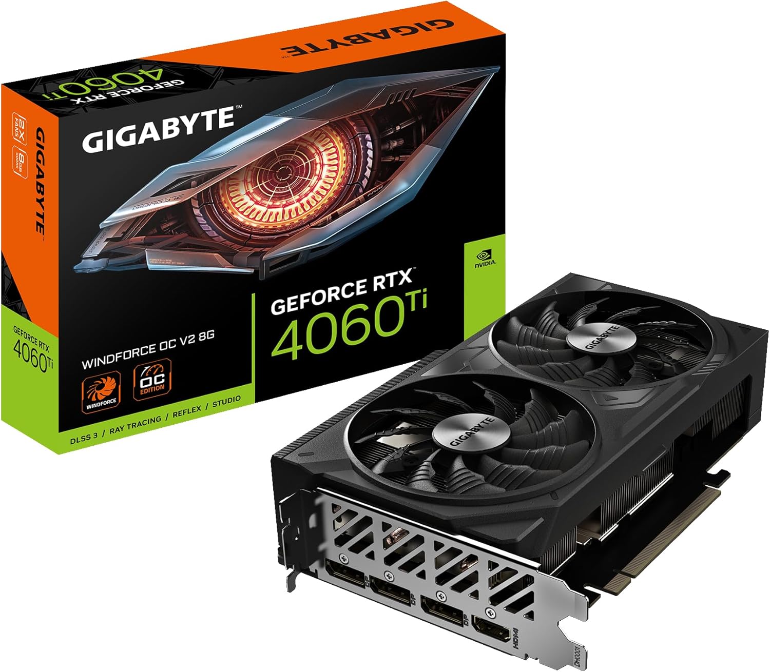 TARJETA GRÁFICA GIGABYTE GEFORCE RTX 4060 TI WINDFORCE OC V2 8GB GDDR6, PCI - E 4.0 GV-N406TWF2OCV2-8GD - SMART BUSINESS